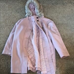 Ann Taylor Pink Ski Jacket with Ruffled Details